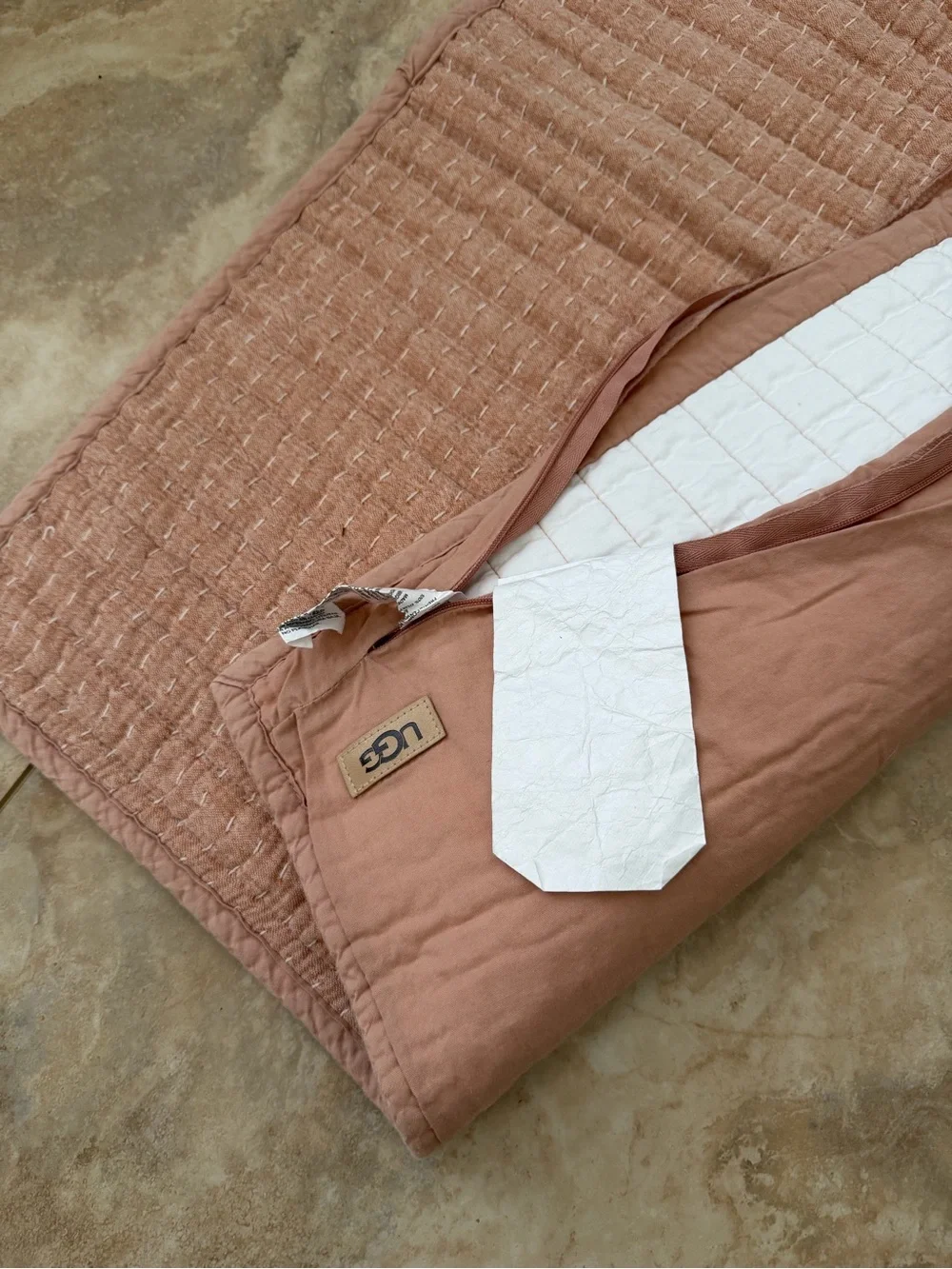 UGG Dusty Rose Quilted Pillow Shams (2)